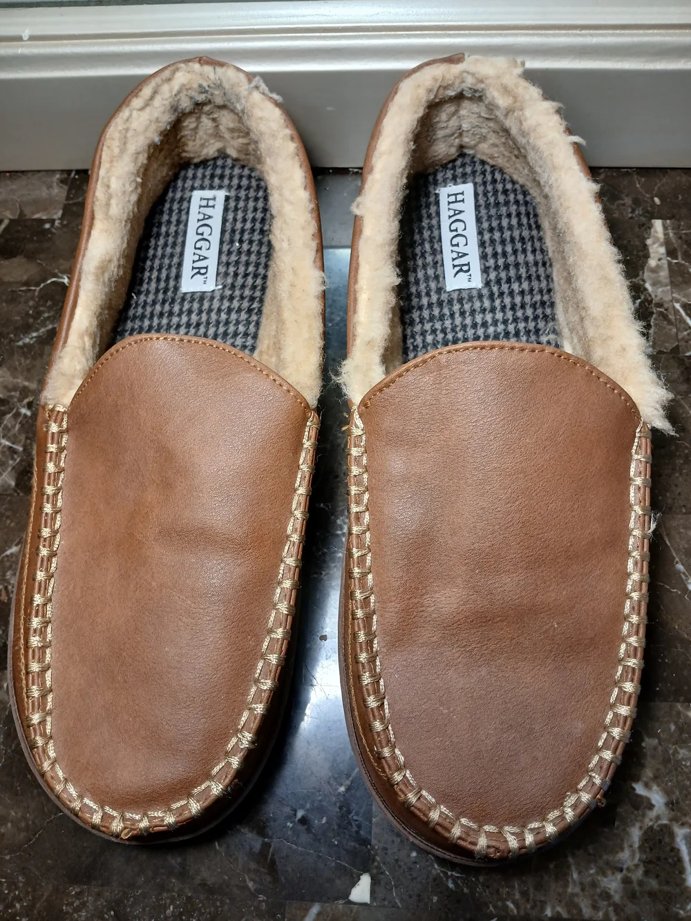 Haggar soft faux